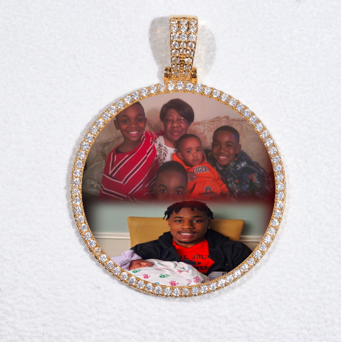 MEDIUM 3D CIRCLE CUSTOM PICTURE PENDANT