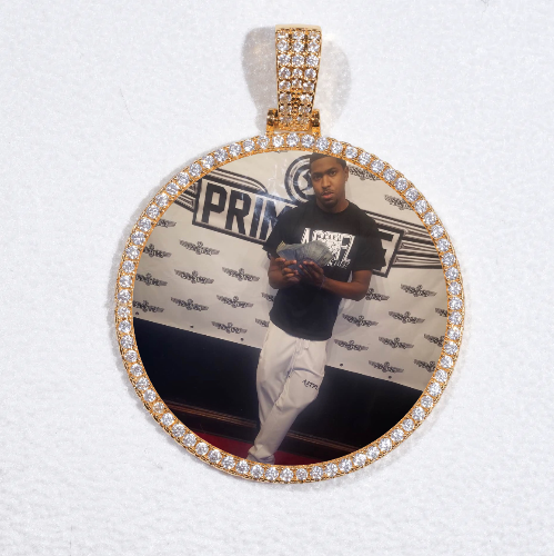 MEDIUM 3D CIRCLE CUSTOM PICTURE PENDANT