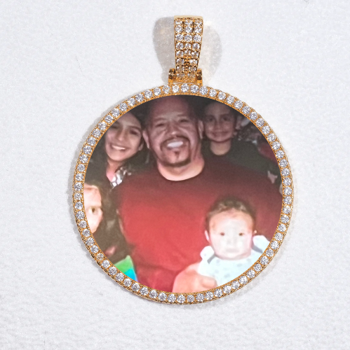 MEDIUM 3D CIRCLE CUSTOM PICTURE PENDANT