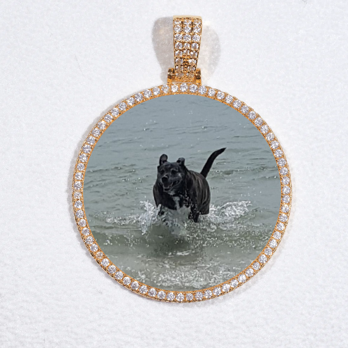 MEDIUM 3D CIRCLE CUSTOM PICTURE PENDANT