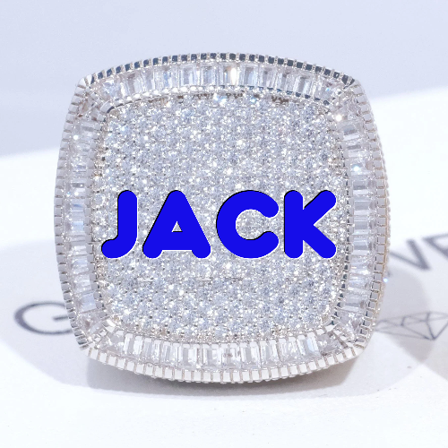 CUSTOM LETTER 3D ICED RING