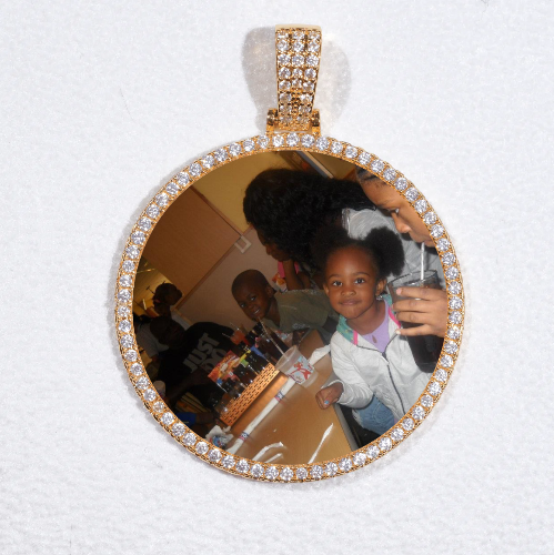 MEDIUM 3D CIRCLE CUSTOM PICTURE PENDANT