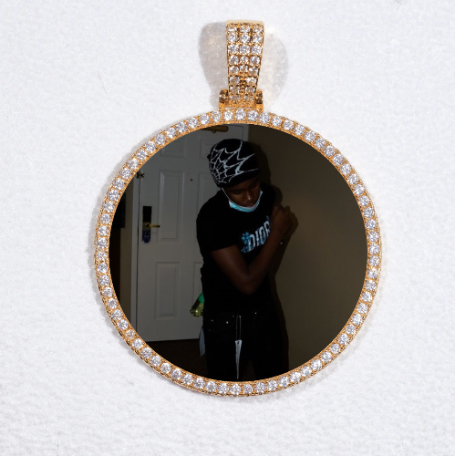 MEDIUM 3D CIRCLE CUSTOM PICTURE PENDANT