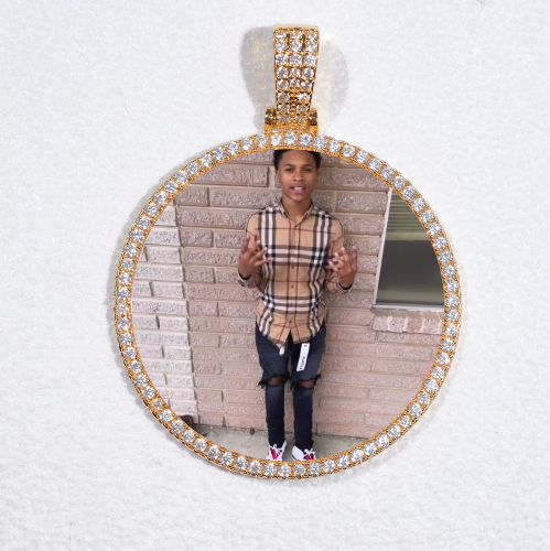 MEDIUM 3D CIRCLE CUSTOM PICTURE PENDANT