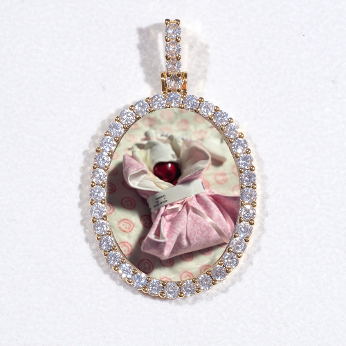3D Oval Custom Picture Pendant