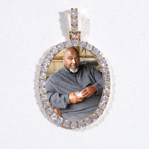 3D Oval Custom Picture Pendant