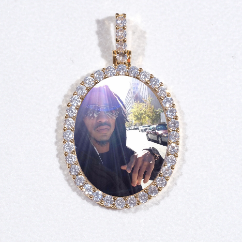 3D Oval Custom Picture Pendant