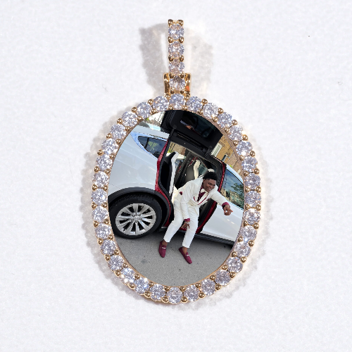 3D Oval Custom Picture Pendant