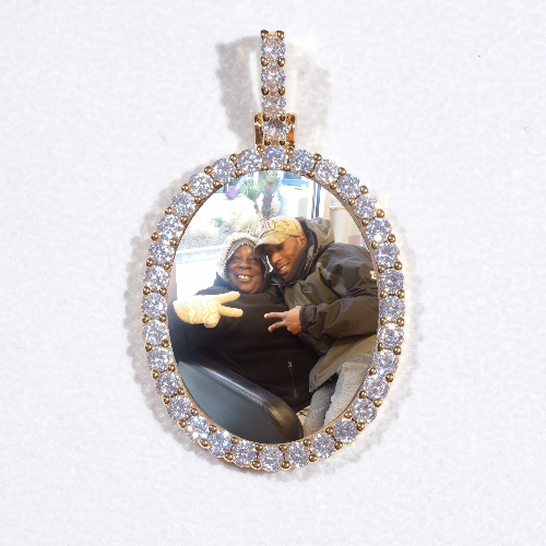 3D Oval Custom Picture Pendant