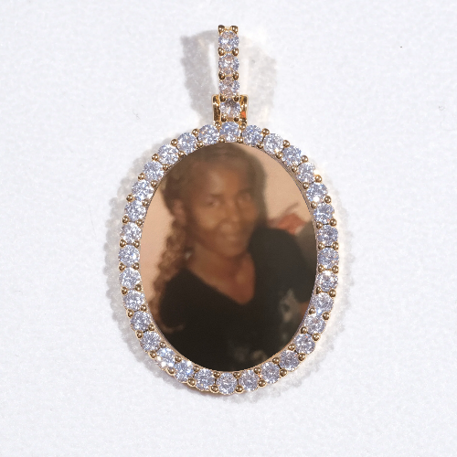 3D Oval Custom Picture Pendant