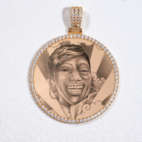 MEDIUM 3D CIRCLE CUSTOM PICTURE PENDANT