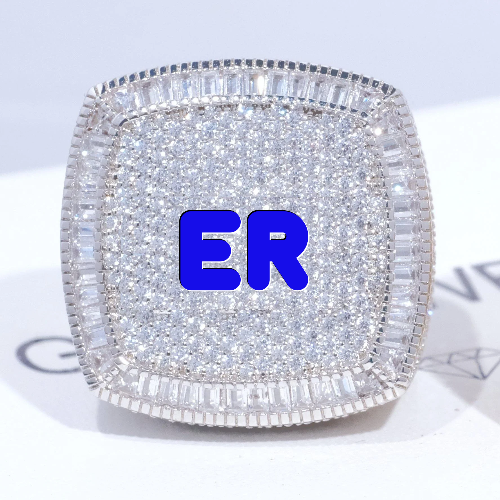 CUSTOM LETTER 3D ICED RING