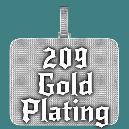 CUSTOM LETTER NECKLACE 3D BIG SQUARE