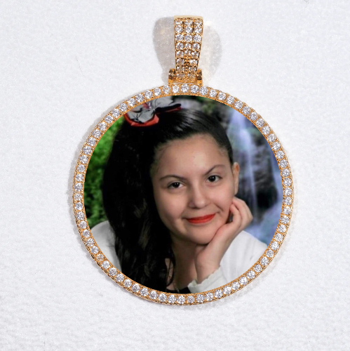 MEDIUM 3D CIRCLE CUSTOM PICTURE PENDANT