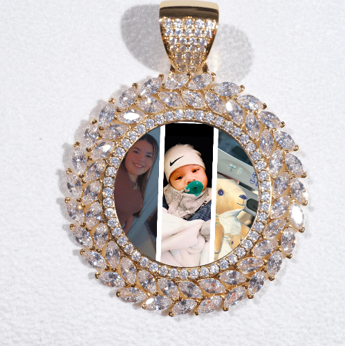 Large 3D Wheat Ear Custom Picture Pendant