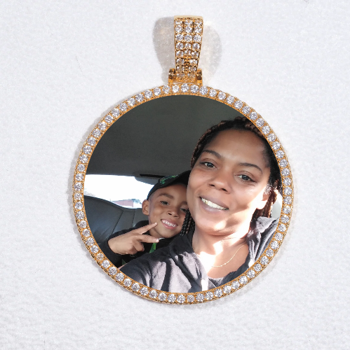 MEDIUM 3D CIRCLE CUSTOM PICTURE PENDANT
