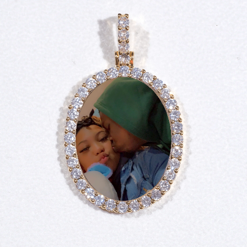 3D Oval Custom Picture Pendant