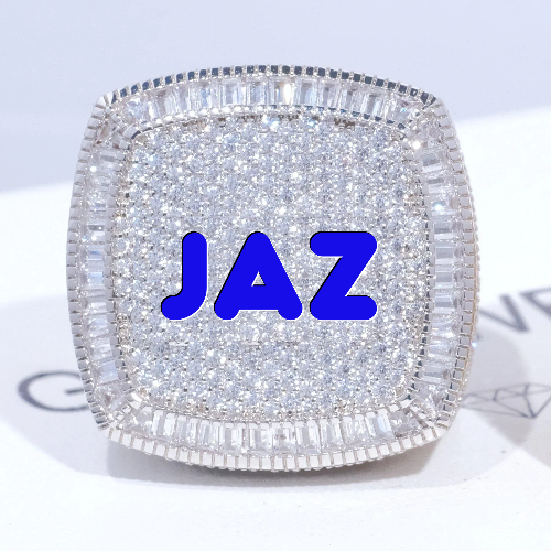 CUSTOM LETTER 3D ICED RING