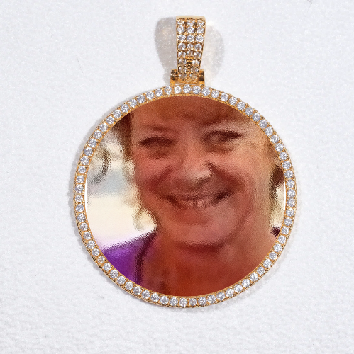 MEDIUM 3D CIRCLE CUSTOM PICTURE PENDANT