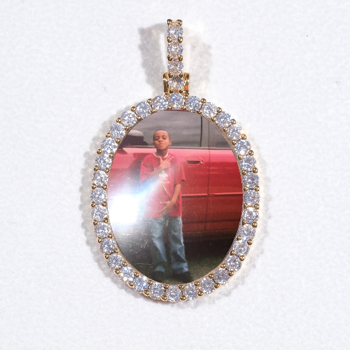 3D Oval Custom Picture Pendant
