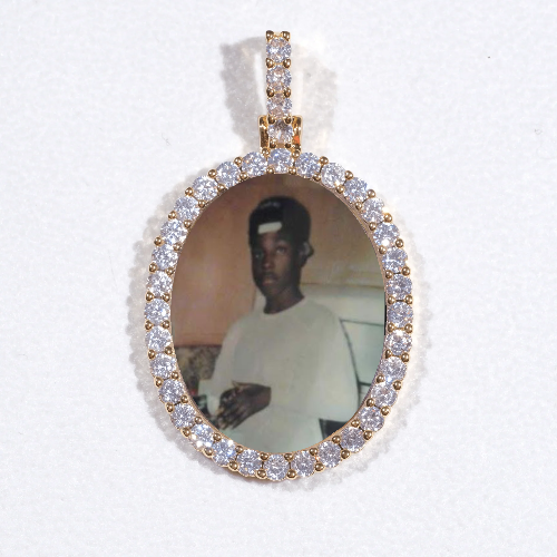 3D Oval Custom Picture Pendant