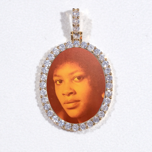 3D Oval Custom Picture Pendant