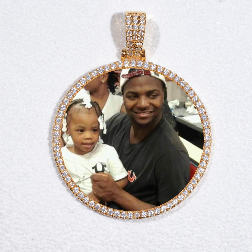 MEDIUM 3D CIRCLE CUSTOM PICTURE PENDANT