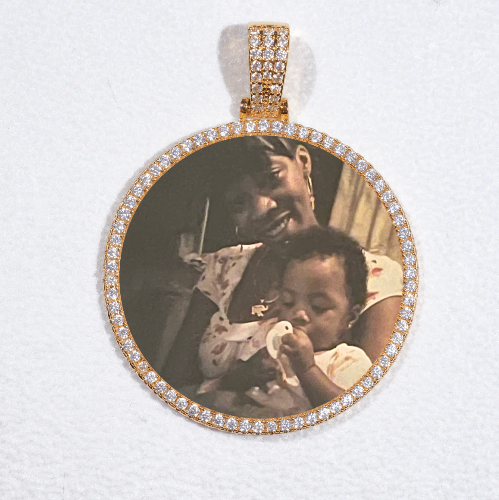 MEDIUM 3D CIRCLE CUSTOM PICTURE PENDANT