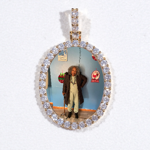 3D Oval Custom Picture Pendant