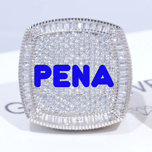 CUSTOM LETTER 3D ICED RING
