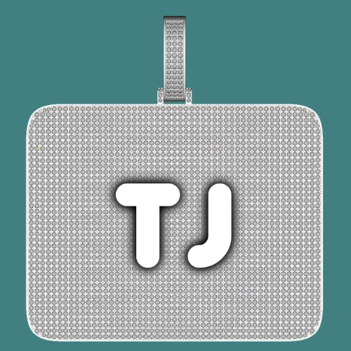CUSTOM LETTER NECKLACE 3D BIG SQUARE