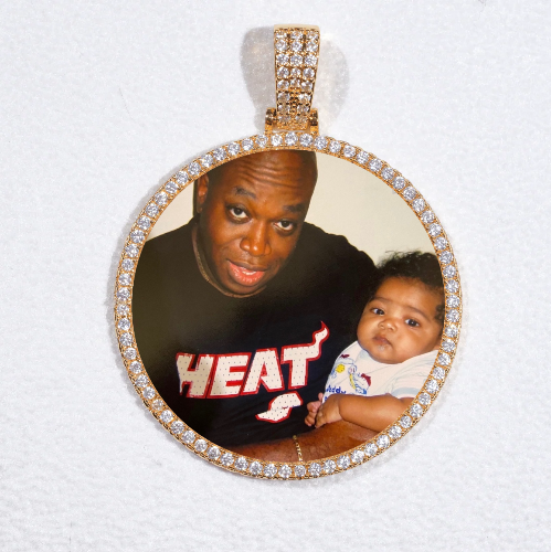 MEDIUM 3D CIRCLE CUSTOM PICTURE PENDANT