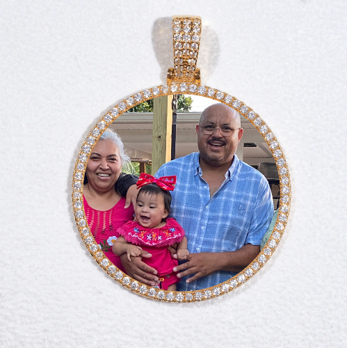 MEDIUM 3D CIRCLE CUSTOM PICTURE PENDANT