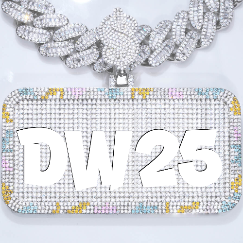 CUSTOM LETTER NECKLACE 3D COLORFUL SQUARE