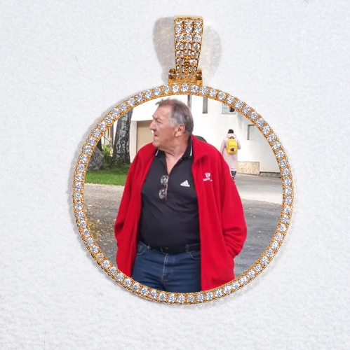 MEDIUM 3D CIRCLE CUSTOM PICTURE PENDANT