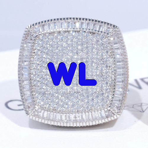 CUSTOM LETTER 3D ICED RING