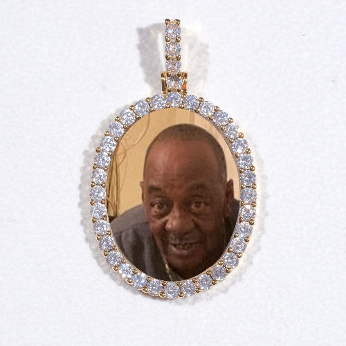 3D Oval Custom Picture Pendant