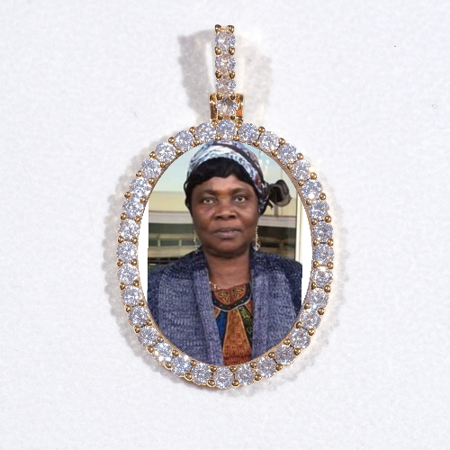 3D Oval Custom Picture Pendant