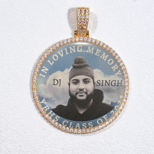 MEDIUM 3D CIRCLE CUSTOM PICTURE PENDANT