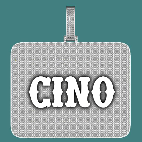 CUSTOM LETTER NECKLACE 3D BIG SQUARE