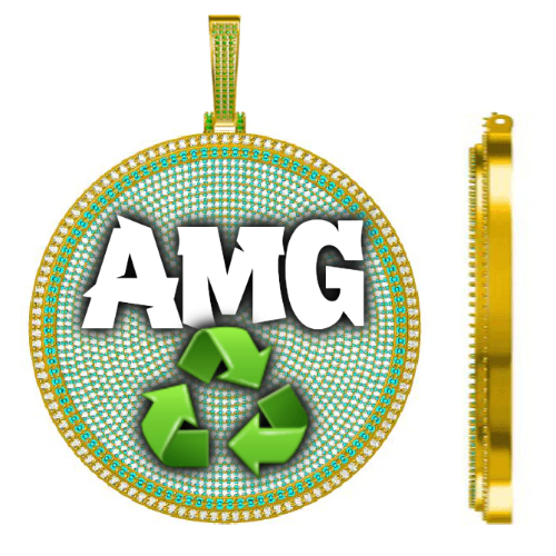 CUSTOM LETTER NECKLACE 3D BIG DISC