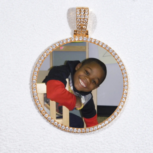 MEDIUM 3D CIRCLE CUSTOM PICTURE PENDANT
