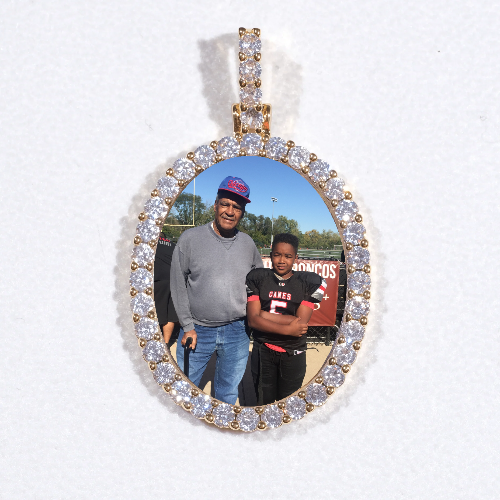 3D Oval Custom Picture Pendant