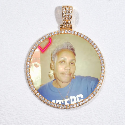 MEDIUM 3D CIRCLE CUSTOM PICTURE PENDANT