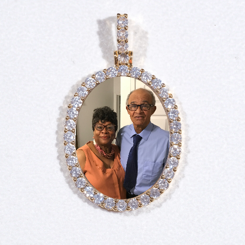 3D Oval Custom Picture Pendant