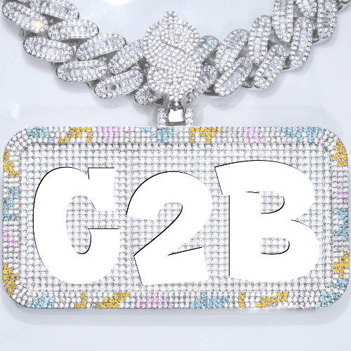 CUSTOM LETTER NECKLACE 3D COLORFUL SQUARE