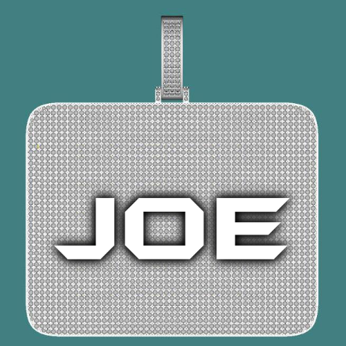 CUSTOM LETTER NECKLACE 3D BIG SQUARE