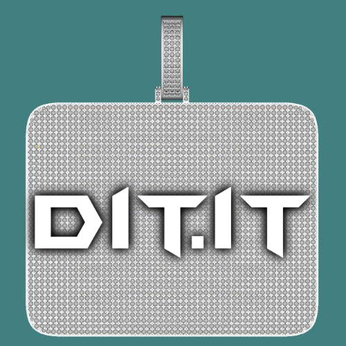 CUSTOM LETTER NECKLACE 3D BIG SQUARE