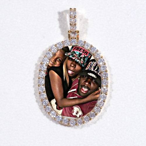 3D Oval Custom Picture Pendant