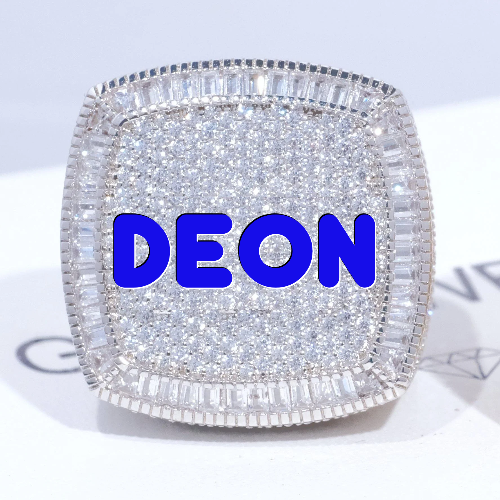 CUSTOM LETTER 3D ICED RING